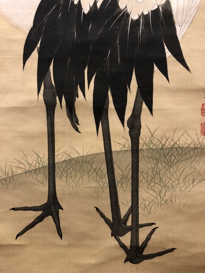 駒井源琦 松に鶴図｜古美術・掛け軸の販売・買取・鑑定-松本松栄堂