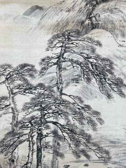 山本梅逸 倣元人水墨山水図｜古美術・掛け軸の販売・買取・鑑定-松本松栄堂