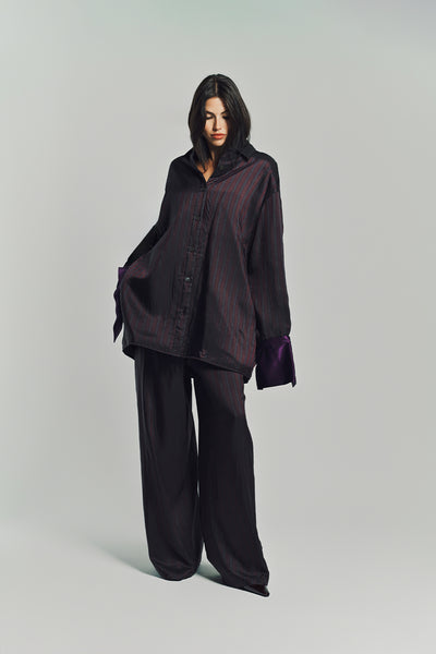 DRIES VAN NOTEN | OVERSIZED STRIPED LONG SLEEVE SHIRT