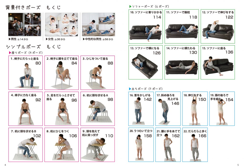 だらっとしたポーズカタログ - マール社