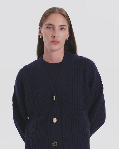 ウィメンズ MACKINTOSH crafted by BATONER ケーブルカーディガン