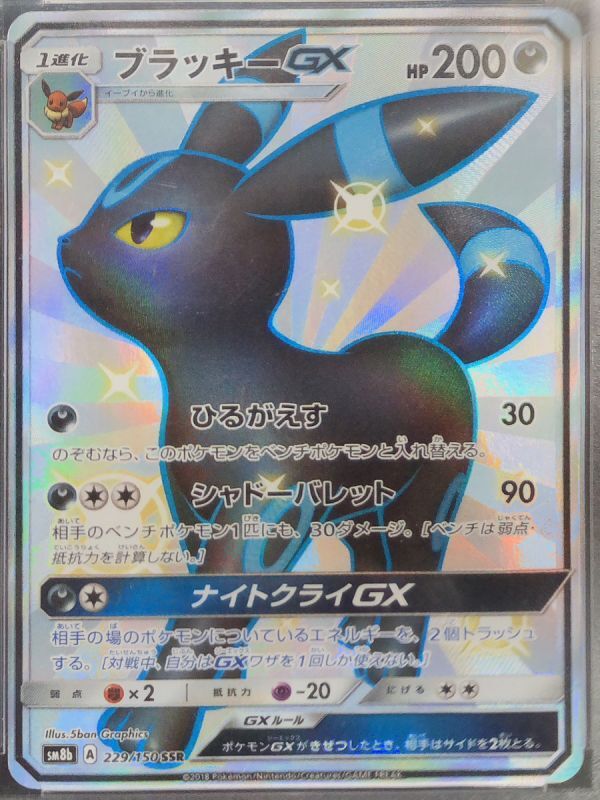 PSA10】ブラッキー&ダークライGX SR SA 銀箱付き PSA10】ブラッキー