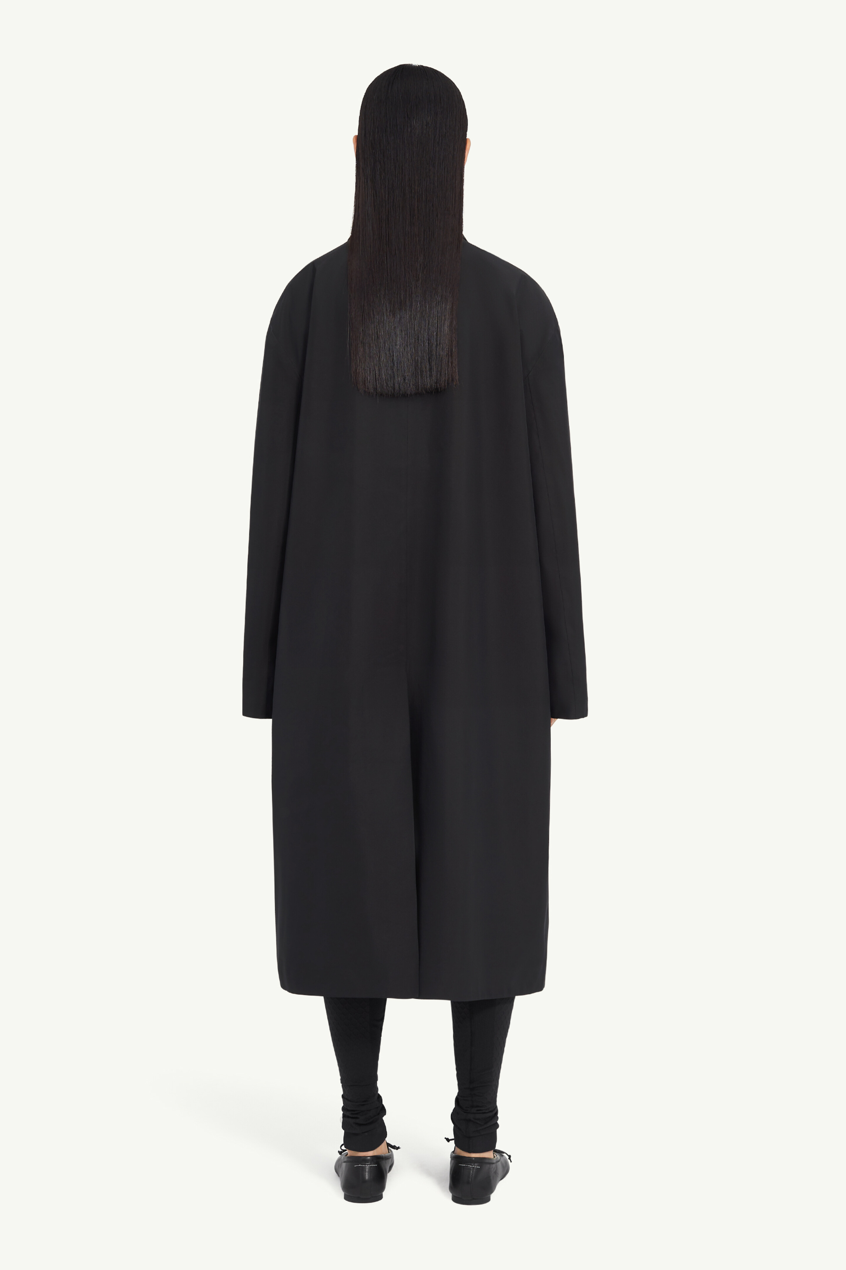 Black Oversized Coat MM6 x Salomon | MM6