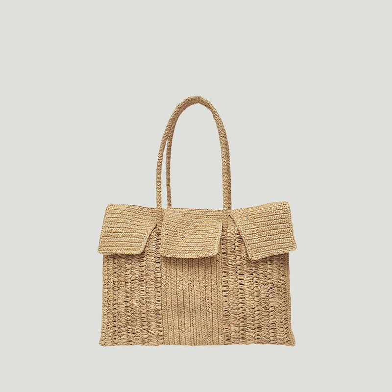 MAISON N.H PARIS [メゾンエヌアッシュパリ] - Dahlia Grand raffia bag