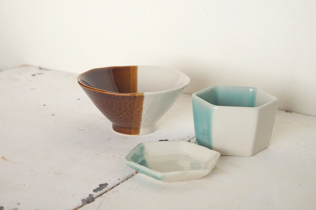 六角豆皿 + マルチカップ + 取皿セット / nostalgic / ギフトボックス