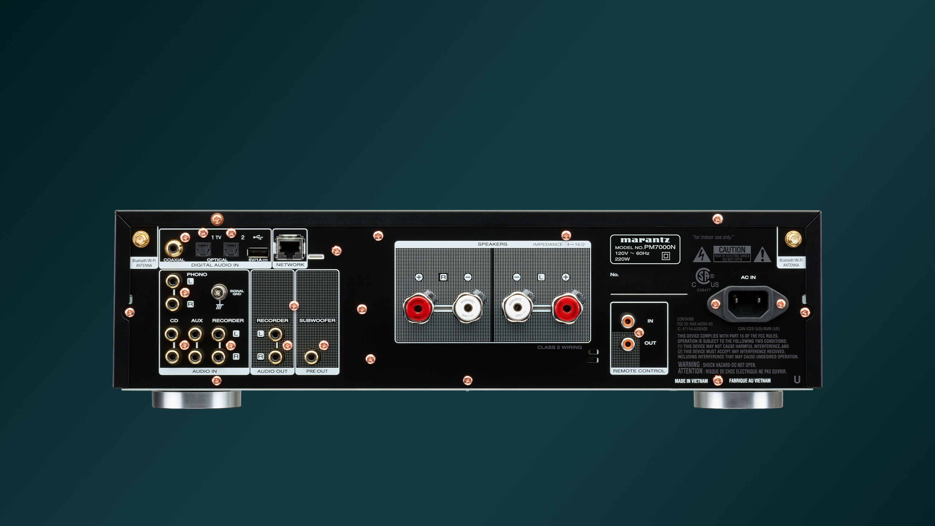 PM7000N - 60W Integrated Stereo Amplifier Powered by HEOS