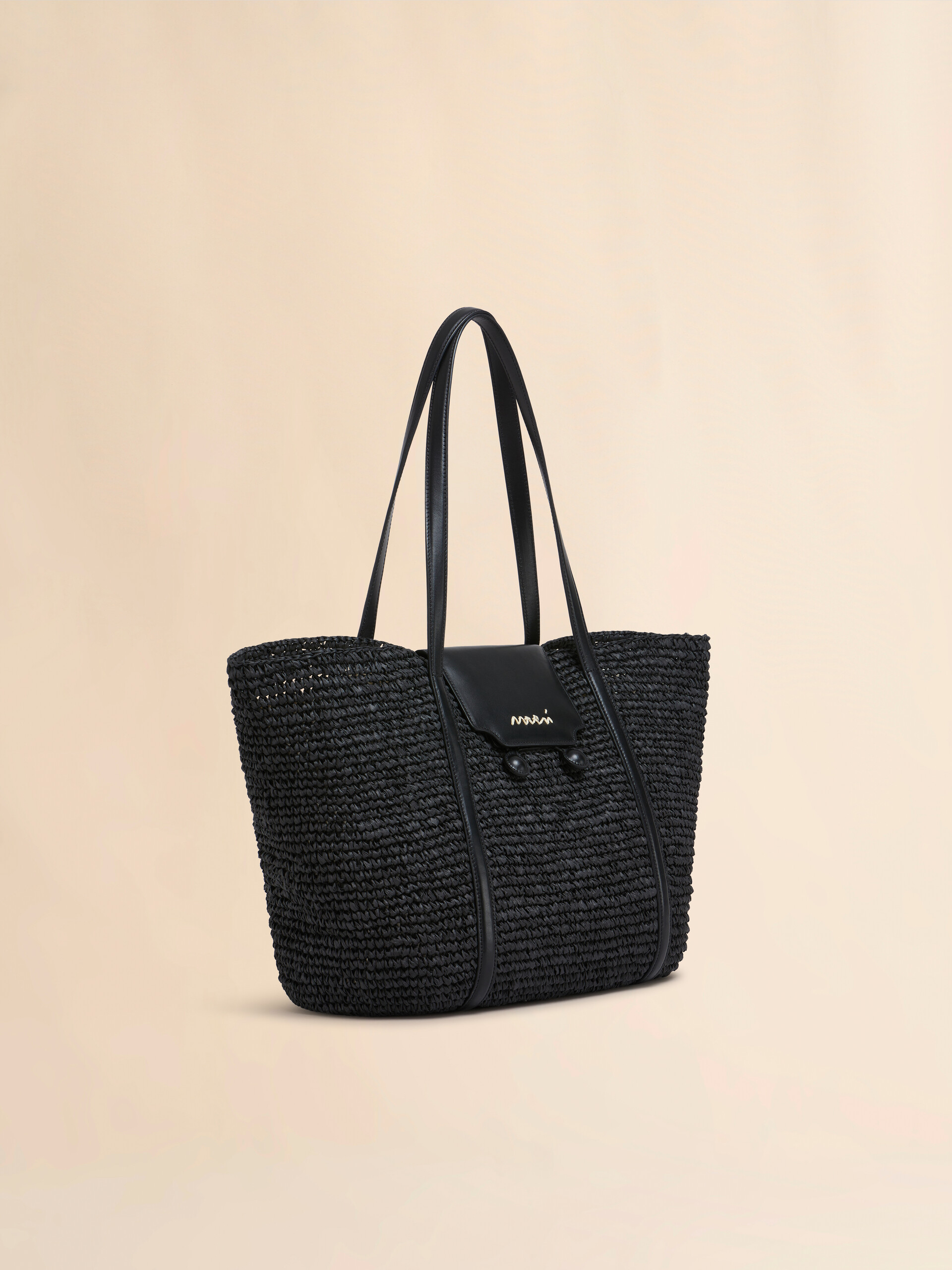 ブラック ストライプ柄ラフィアエフェクトミディアム Trunkaroo ビーチ