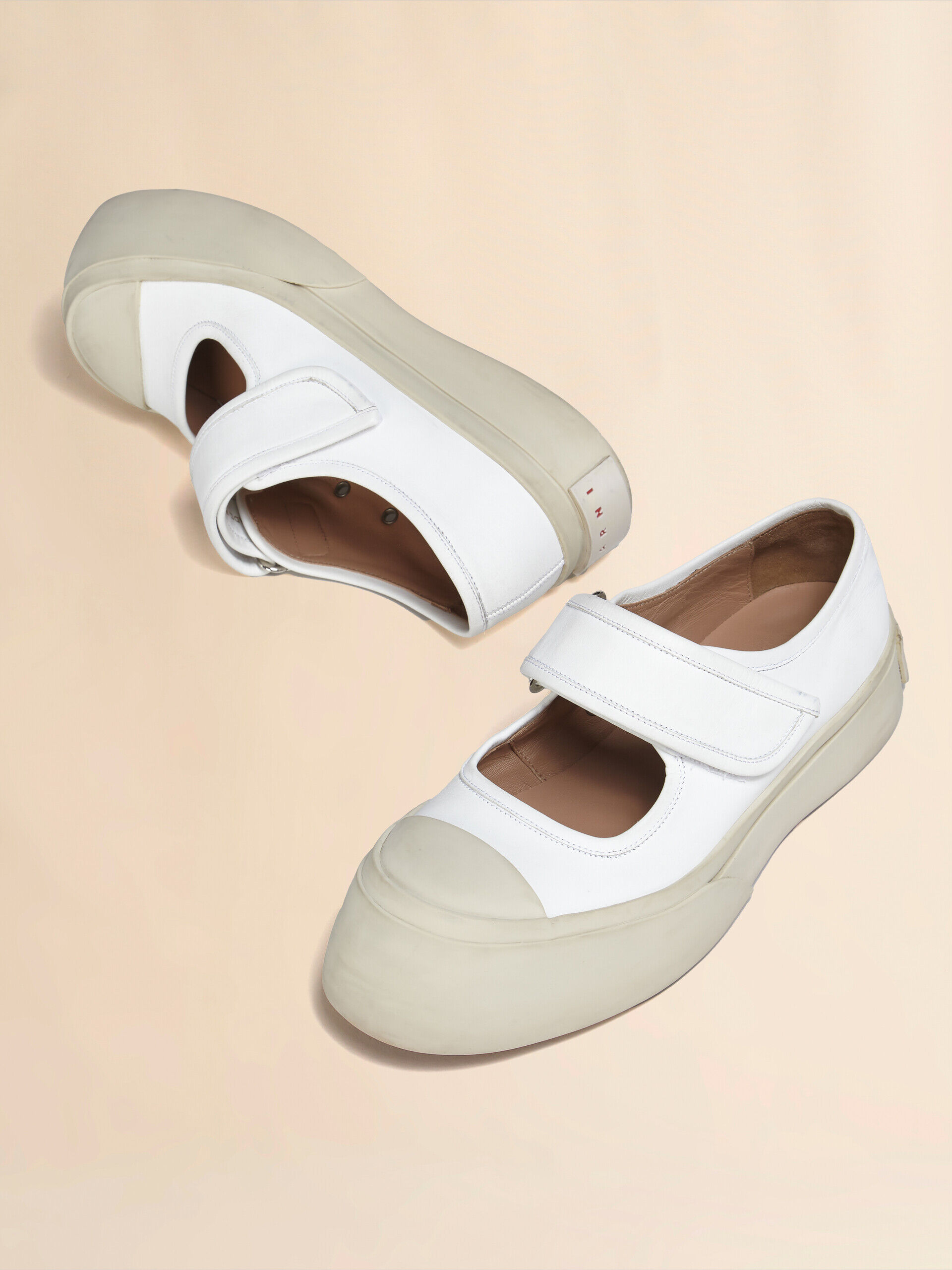 White nappa leather Mary Jane sneaker | Marni