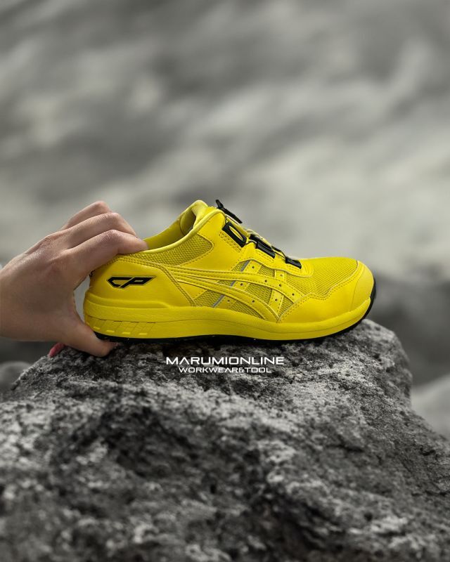 カ*デ様 asics 限定カラー 安全靴 27センチ ゴールデンイエロー×ブラッ