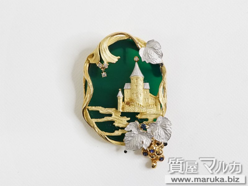 石川暢子 アズタイム 古城モチーフブローチの買取・質預かり｜大阪の