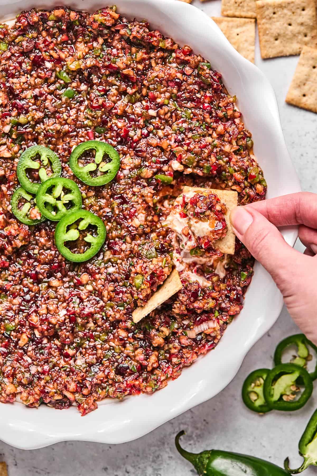 Dairy Free Cranberry Jalapeno Dip | Mary's Whole Life