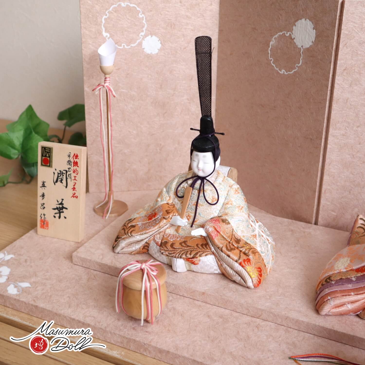 三世・金林真多呂作 伝統的工芸品 京都西陣織「手織正絹」「潤葉雛