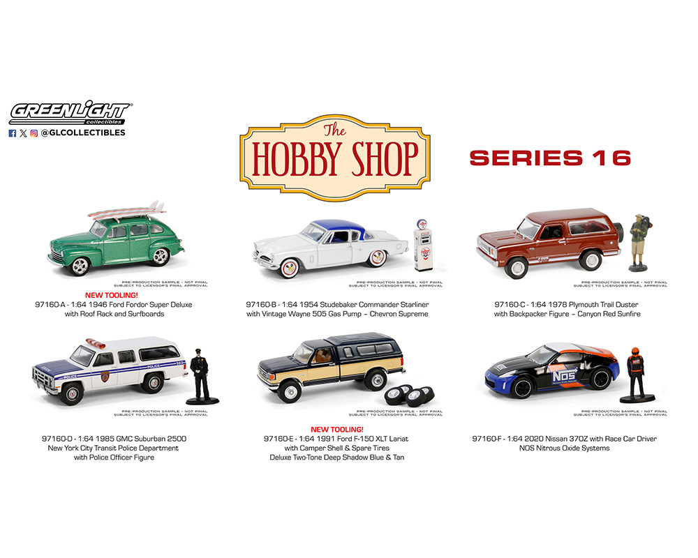 Greenlight 1:64 The Hobby Shop Series 16 Assortment - M & J Toys
