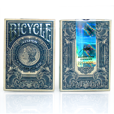 Bicycle Silver Certificate Deck by Gambler's Warehouse : MJM Magic