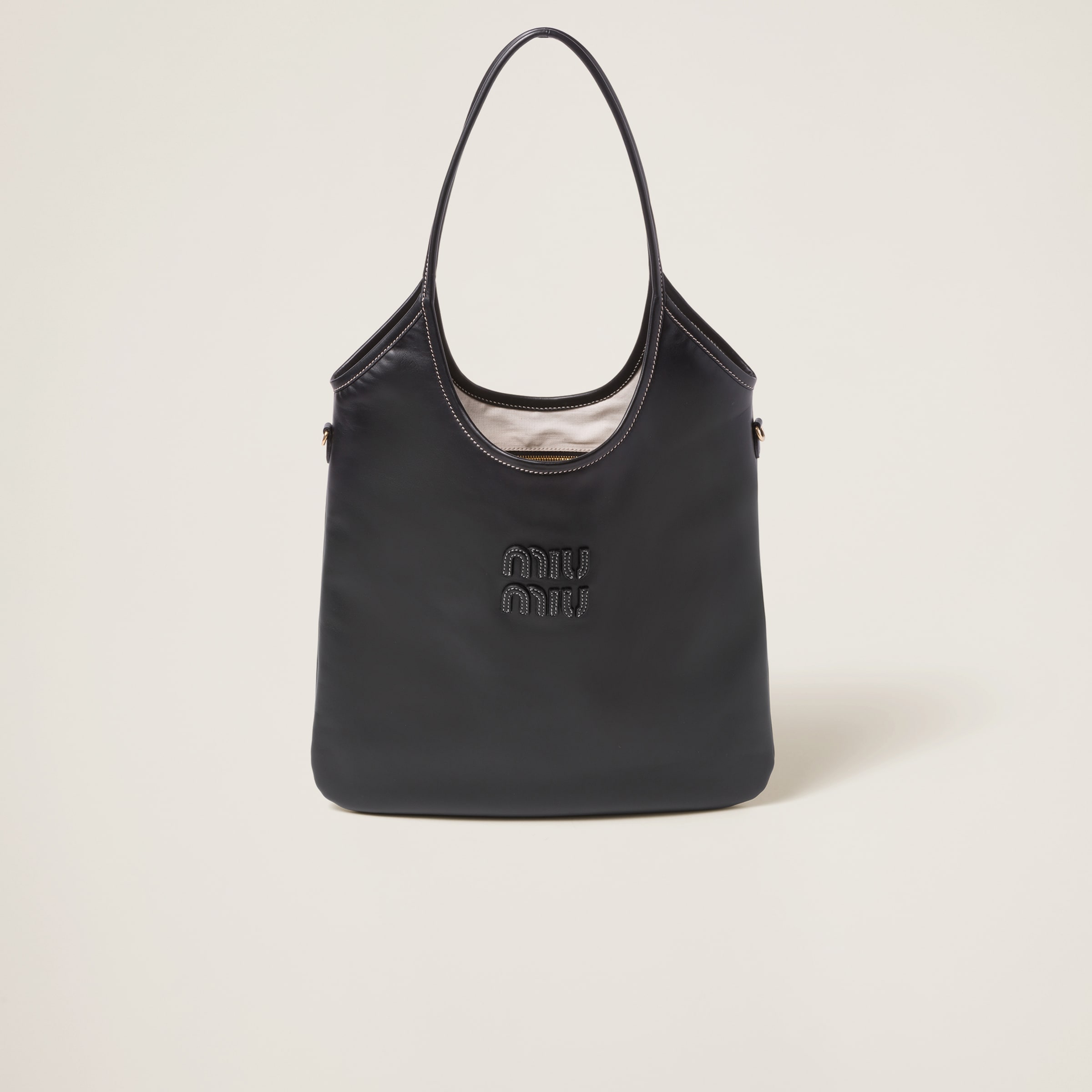 Black Ivy Leather Bag | Miu Miu