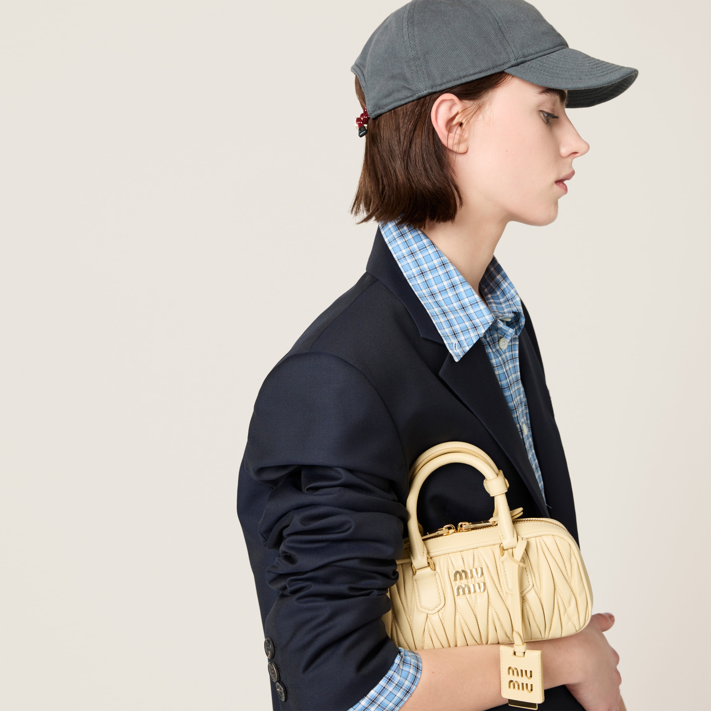 Soy Green Arcadie Matelassé Nappa Leather Mini-bag | Miu Miu