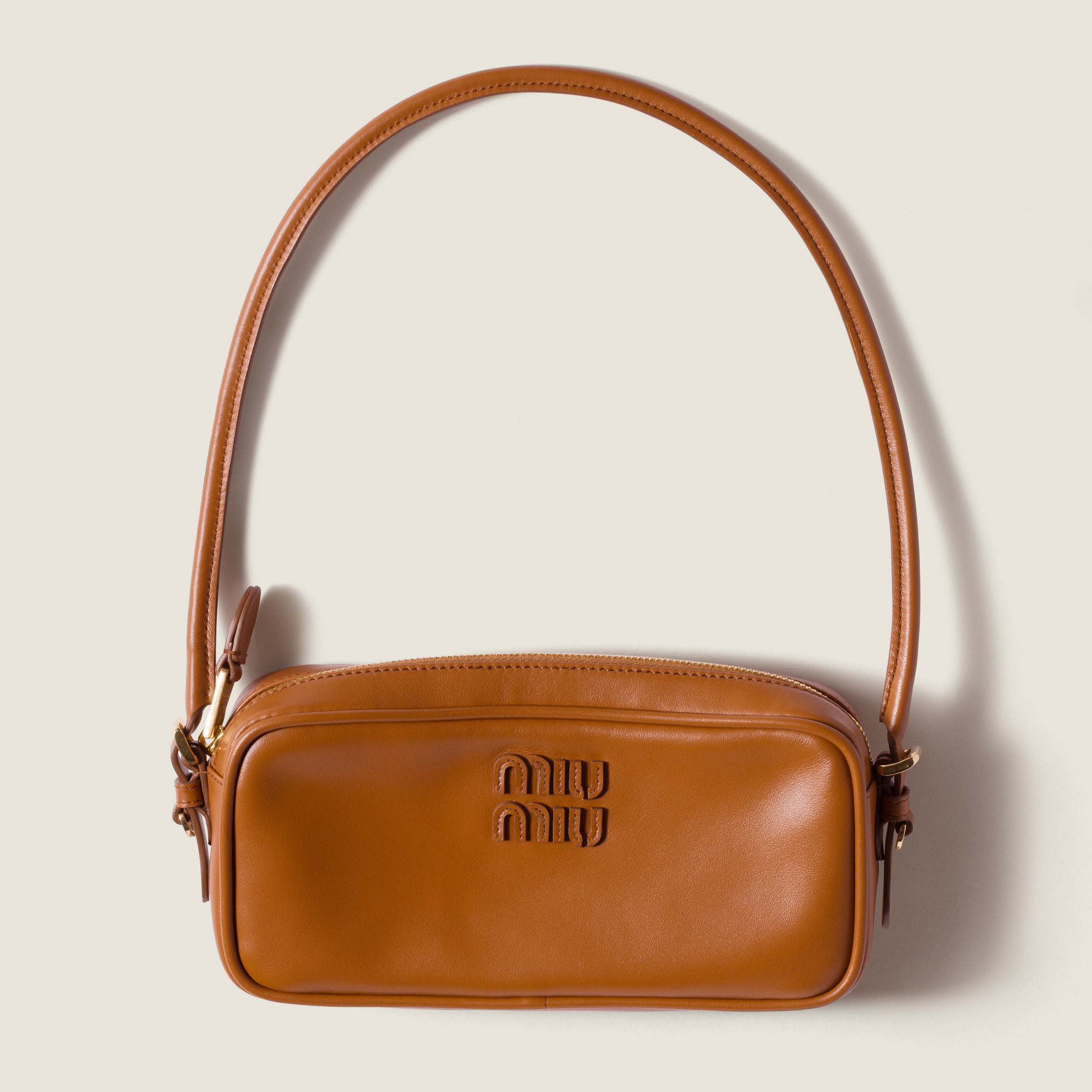 Cognac Leather Pouch | Miu Miu
