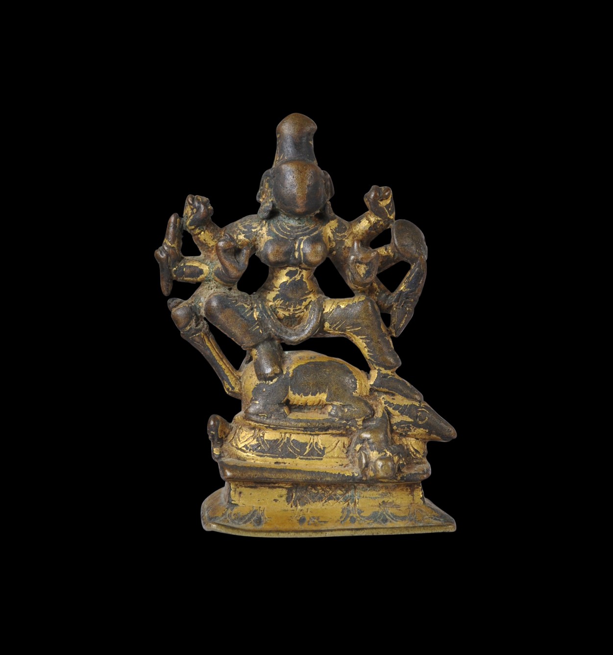 Gilded Indian Bronze Image of Durga - Michael Backman Ltd