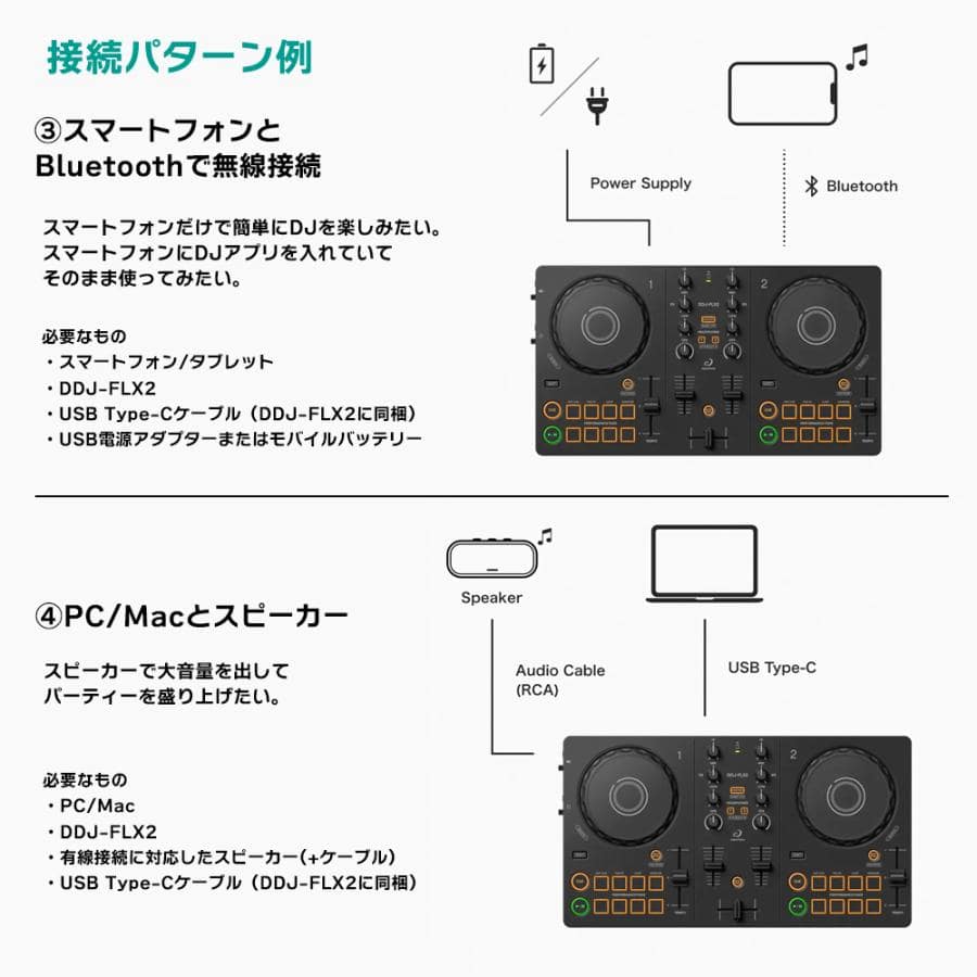 AlphaTheta DJコントローラー DDJ-FLX2 + ダストカバー付き 【 PIONEER