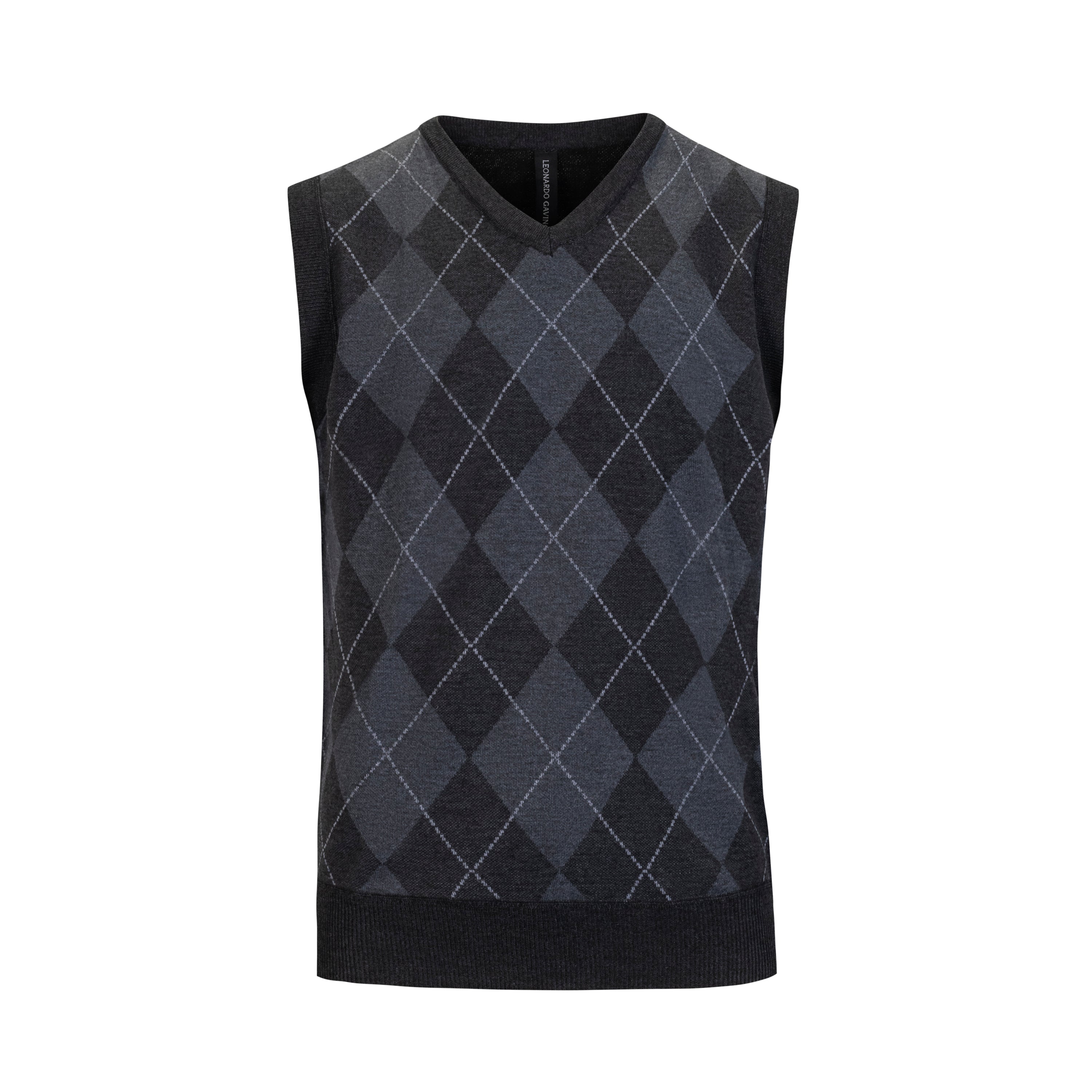 LEONARDO GAVINO ARGYLE V-NECK VEST (more colors) – Miltons - The
