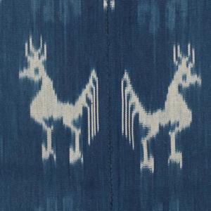 ポイント10倍】【送料無料】インドネシア スンバ島イカット 大 藍 小柄