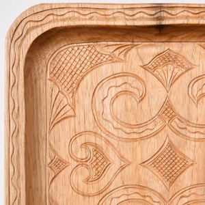 アイヌ イタ 正角盆 八寸 ｜ みんげい おくむら （日本と世界の民芸）