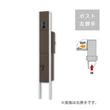 クオール門柱ユニット 照明無インターホン仕様左勝手 グレー(EX18089