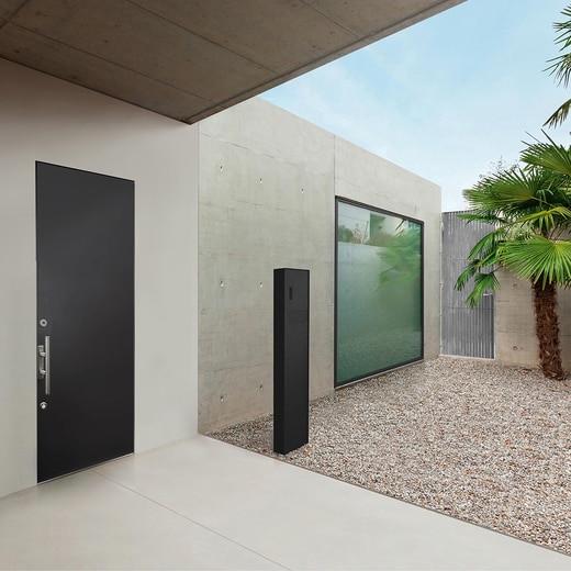 オストラッペ マットブラック 取出し左吊元(EX21011)｜門柱