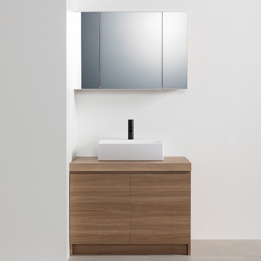 ホテルミラーボックスW1200 カフェウッド(KT13139N)｜洗面所・水回りの