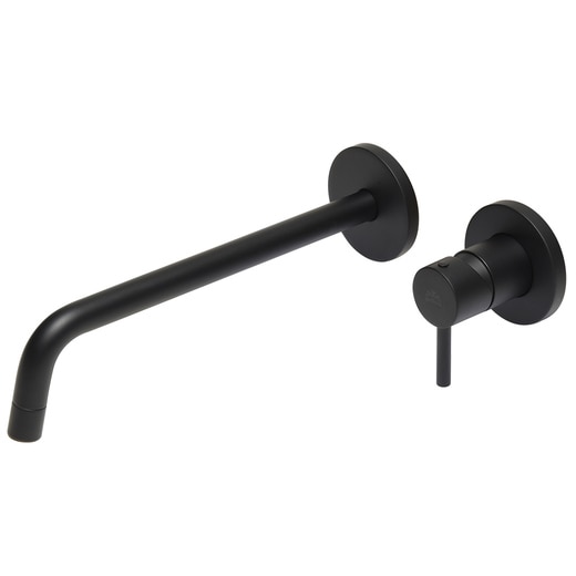 スティック 壁付混合水栓L マットブラック(TA05379)｜洗面所・水回りの