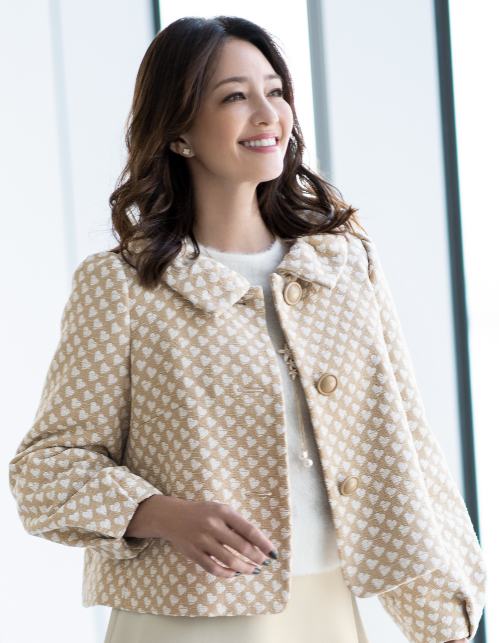 M'S GRACY アイボリー リボン付きブラウス 40 M'S GRACY アイボリー