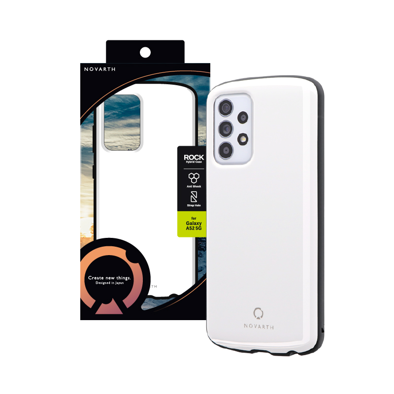 Galaxy A52 5G SC-53B 耐衝撃ハイブリッドケース「ROCK」 ホワイト