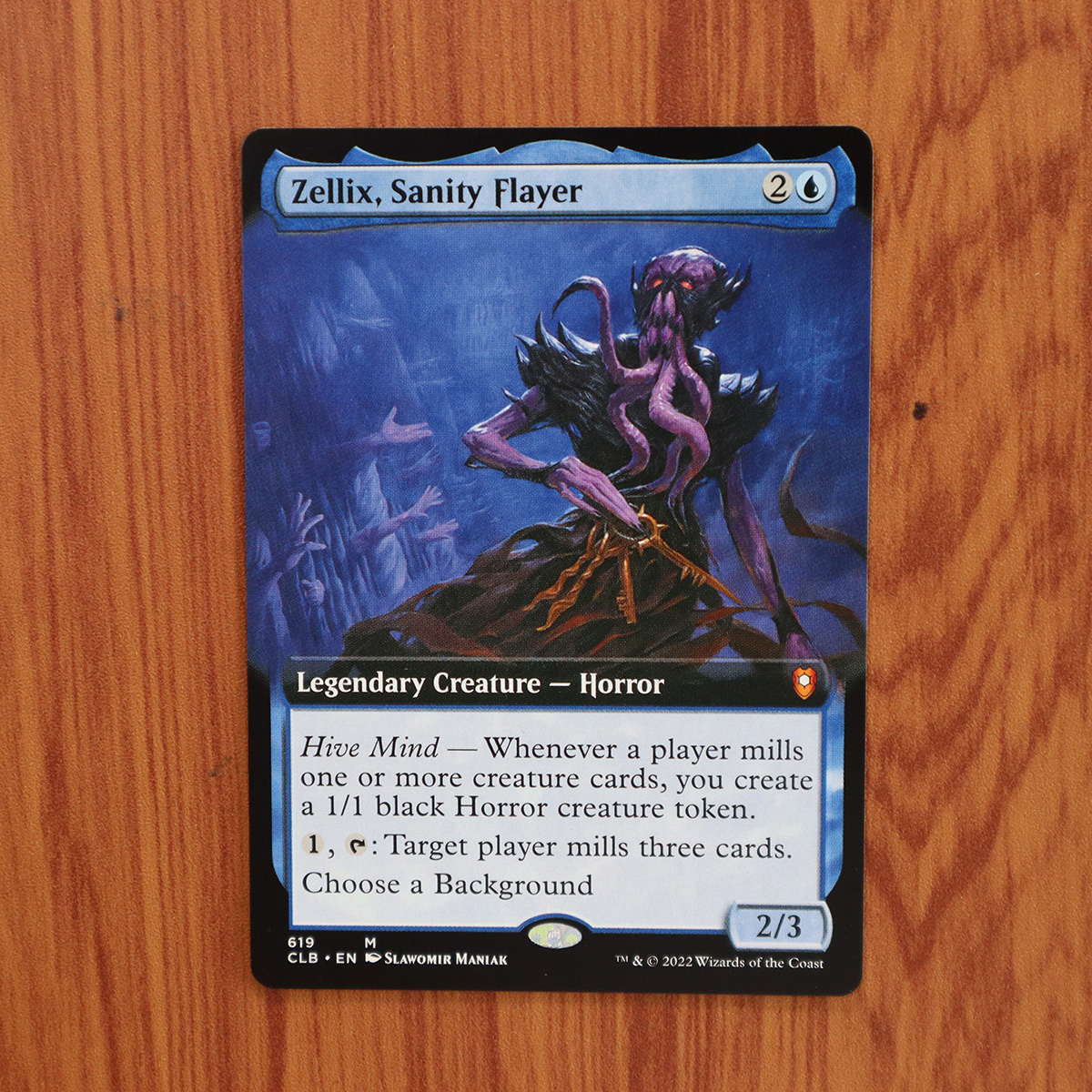 Zellix, Sanity Flayer #619 CLB Hologram magic the gathering proxy