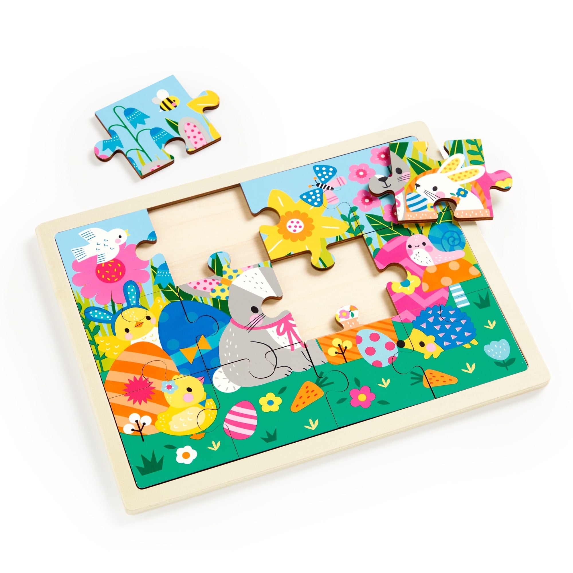 Spring Friends 12 Piece Wooden Puzzle – Mudpuppy