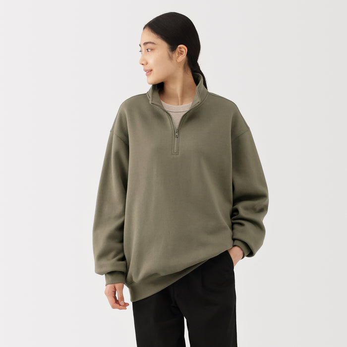 Half-Zip Sweatshirt | Men's Cotton Sweatshirt | MUJI USA