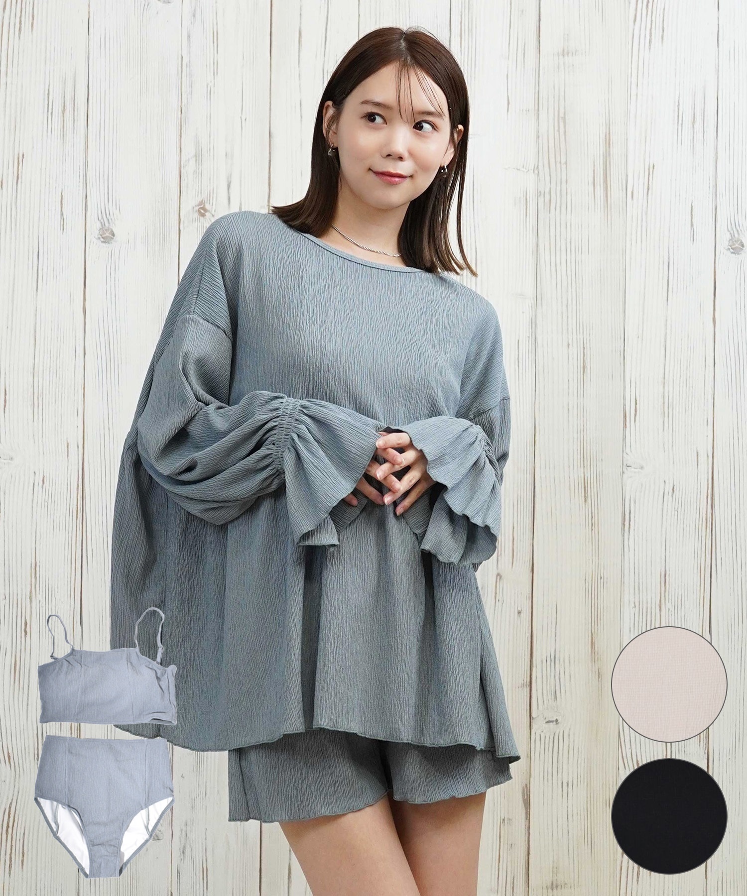 OP オーシャンパシフィック 水着 4点セット レディース 水陸両用