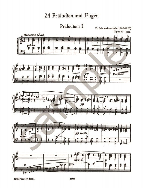 24の前奏曲とフーガ・Op.87・Vol.1（ドミートリイ・ショスタコーヴィチ