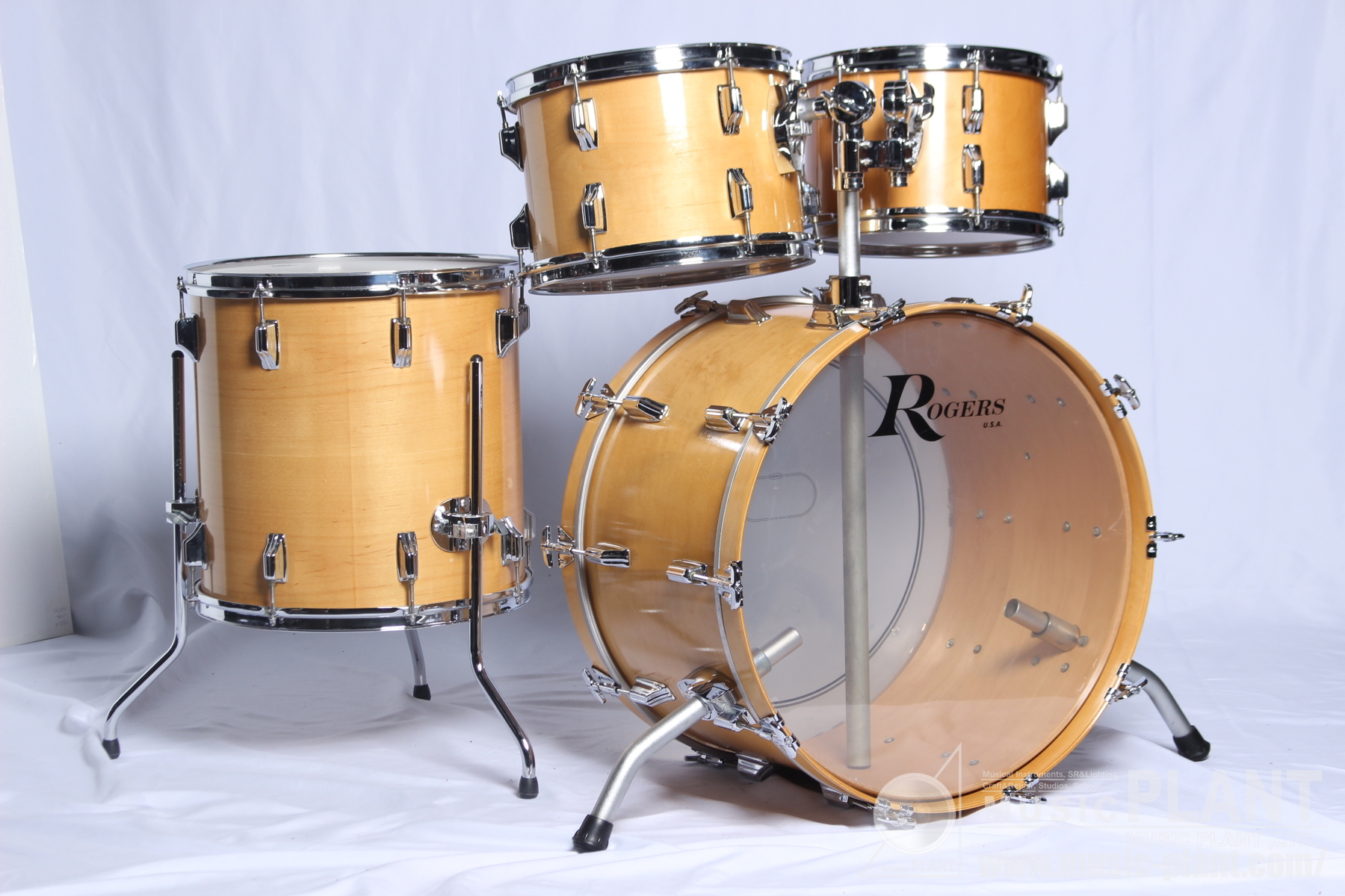 Rogers ドラムセットXP-8 Londoner #191 Natural Maple 4点Set中古品