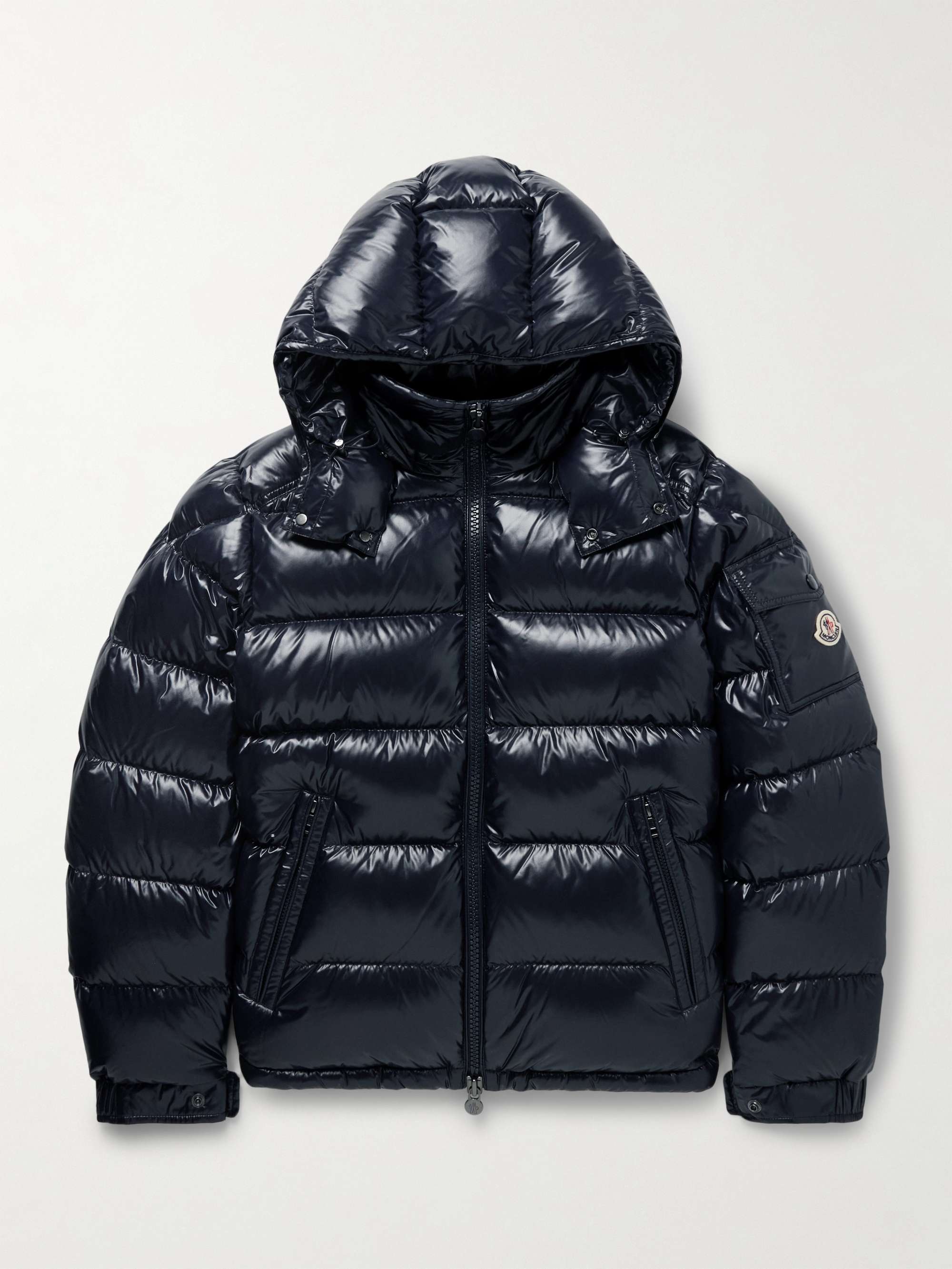 MONCLER Maya Logo-Appliquéd Quilted Nylon Hooded Down Jacket for
