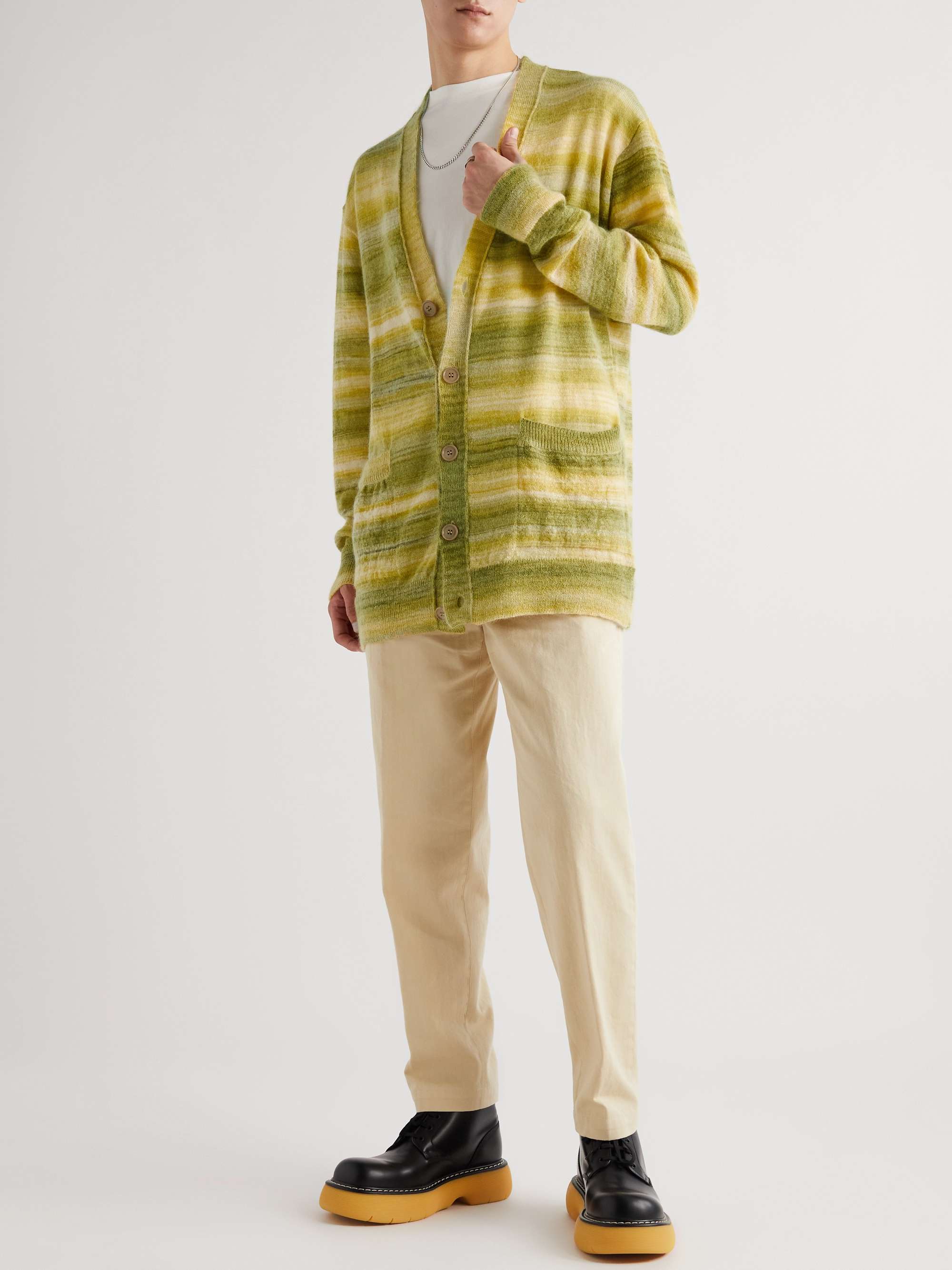 DRIES VAN NOTEN Space-Dyed Knitted Cardigan for Men | MR PORTER