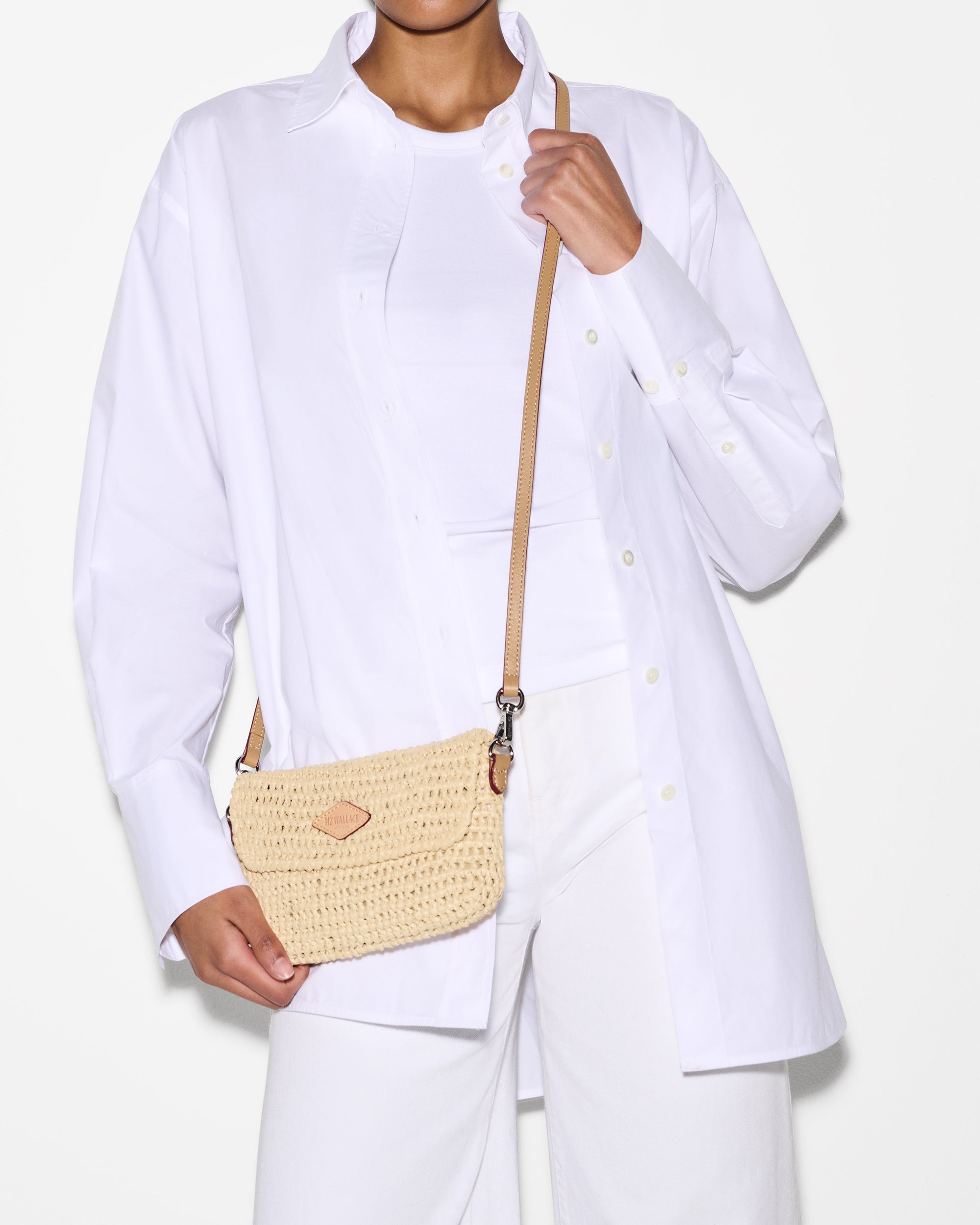 Crochet/Camel Crochet Convertible Crossbody
