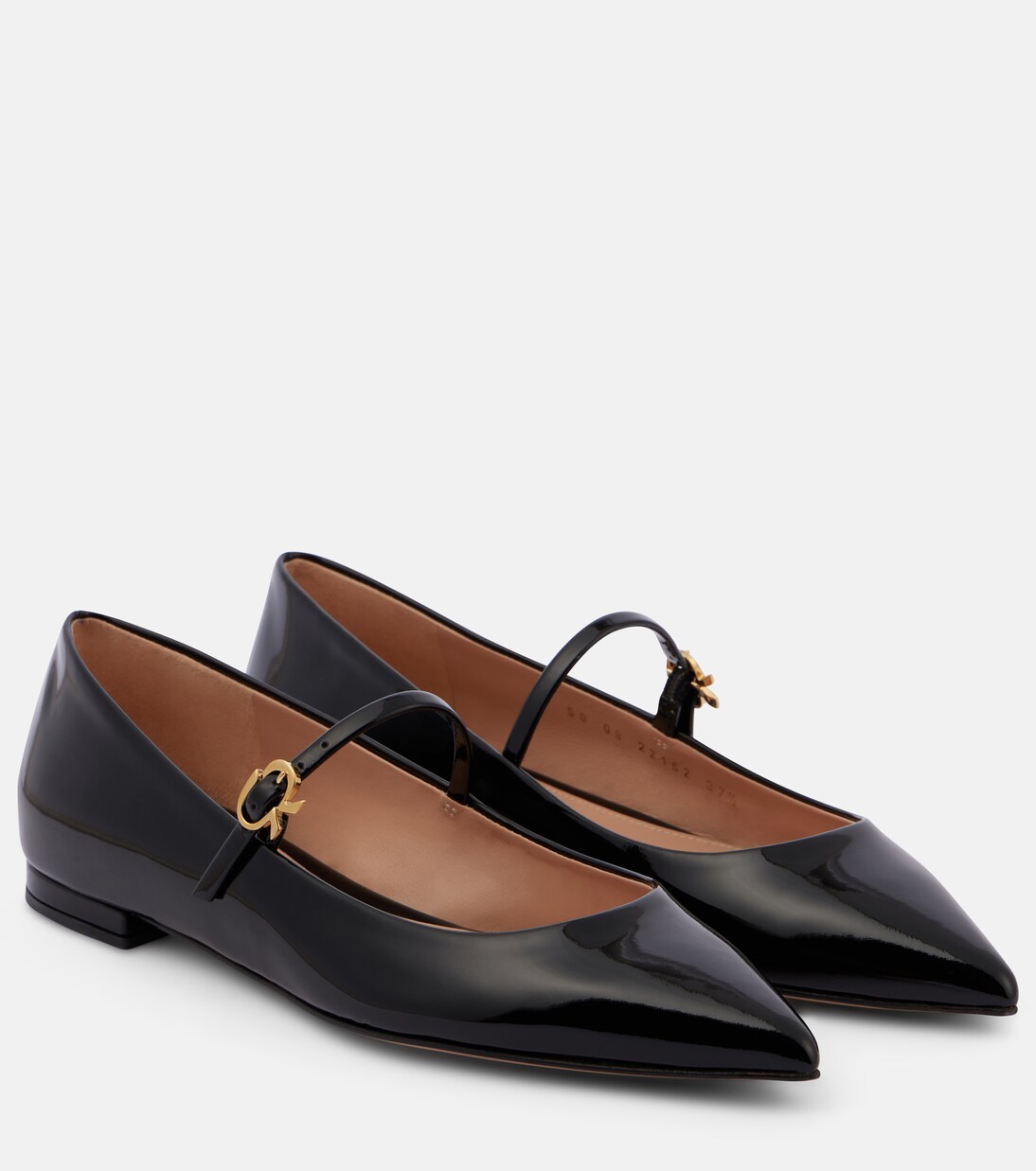 Ribbon Jane patent leather Mary Jane flats in black - Gianvito
