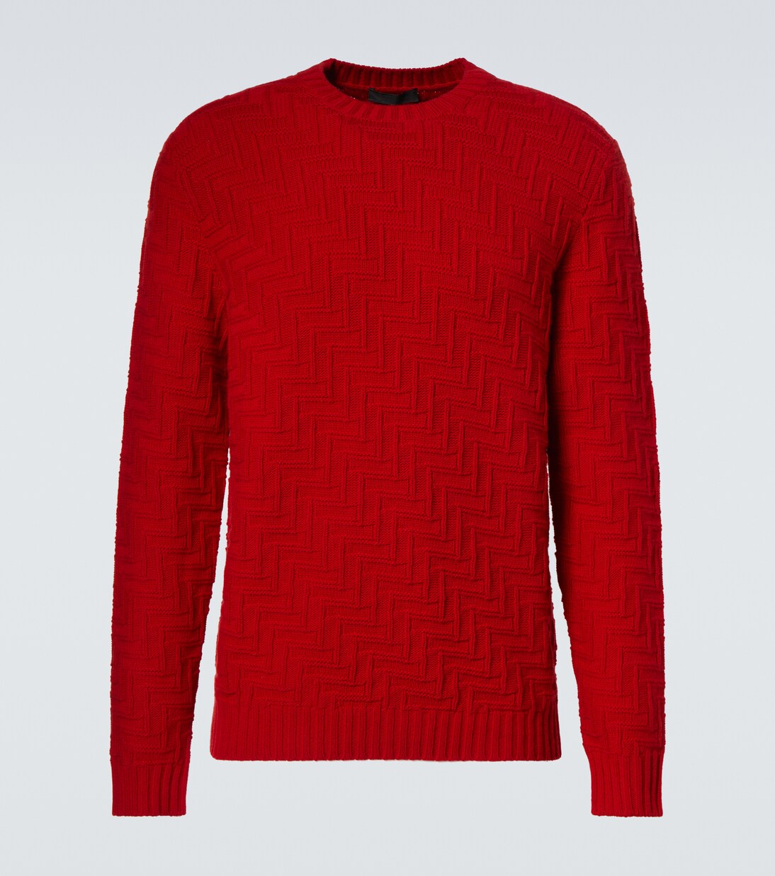 3D-knit wool and cashmere sweater in red - Prada | Mytheresa