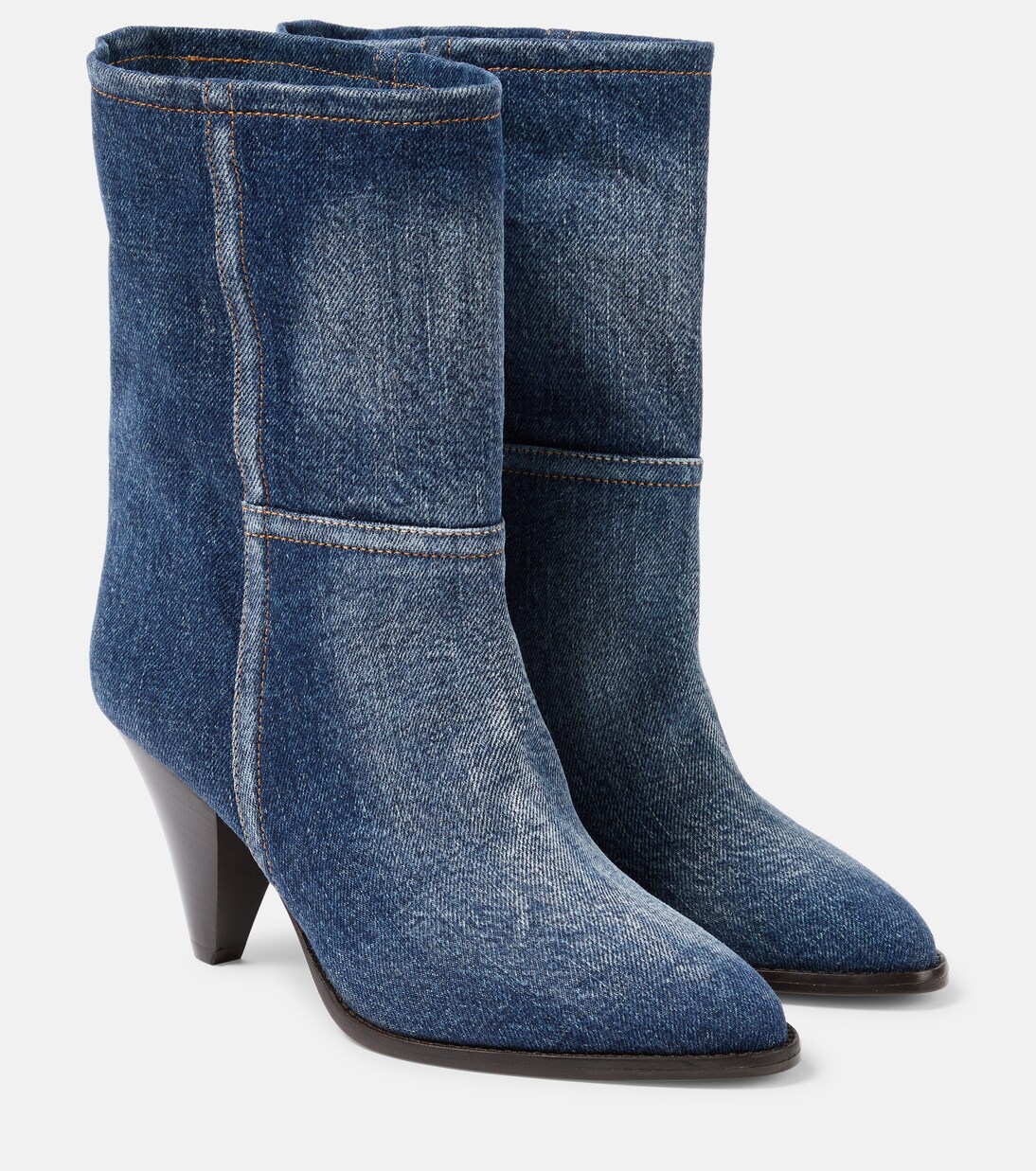 Rouxa denim ankle boots in blue - Isabel Marant | Mytheresa