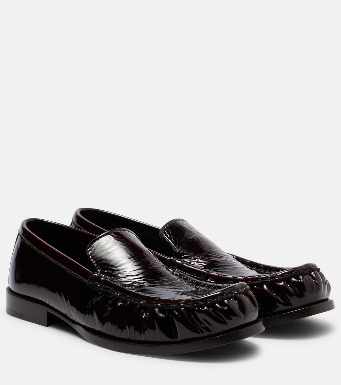 Patent leather loafers in brown - Dries Van Noten | Mytheresa