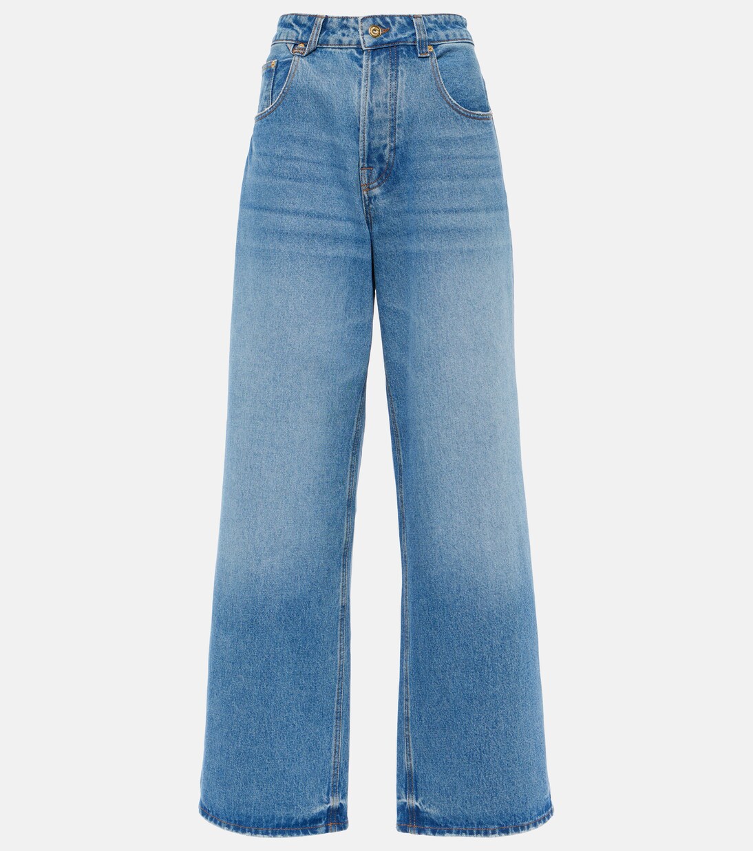Le de-Nîmes Large wide-leg jeans in blue - Jacquemus | Mytheresa