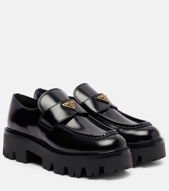 Leather loafers in black - Prada | Mytheresa