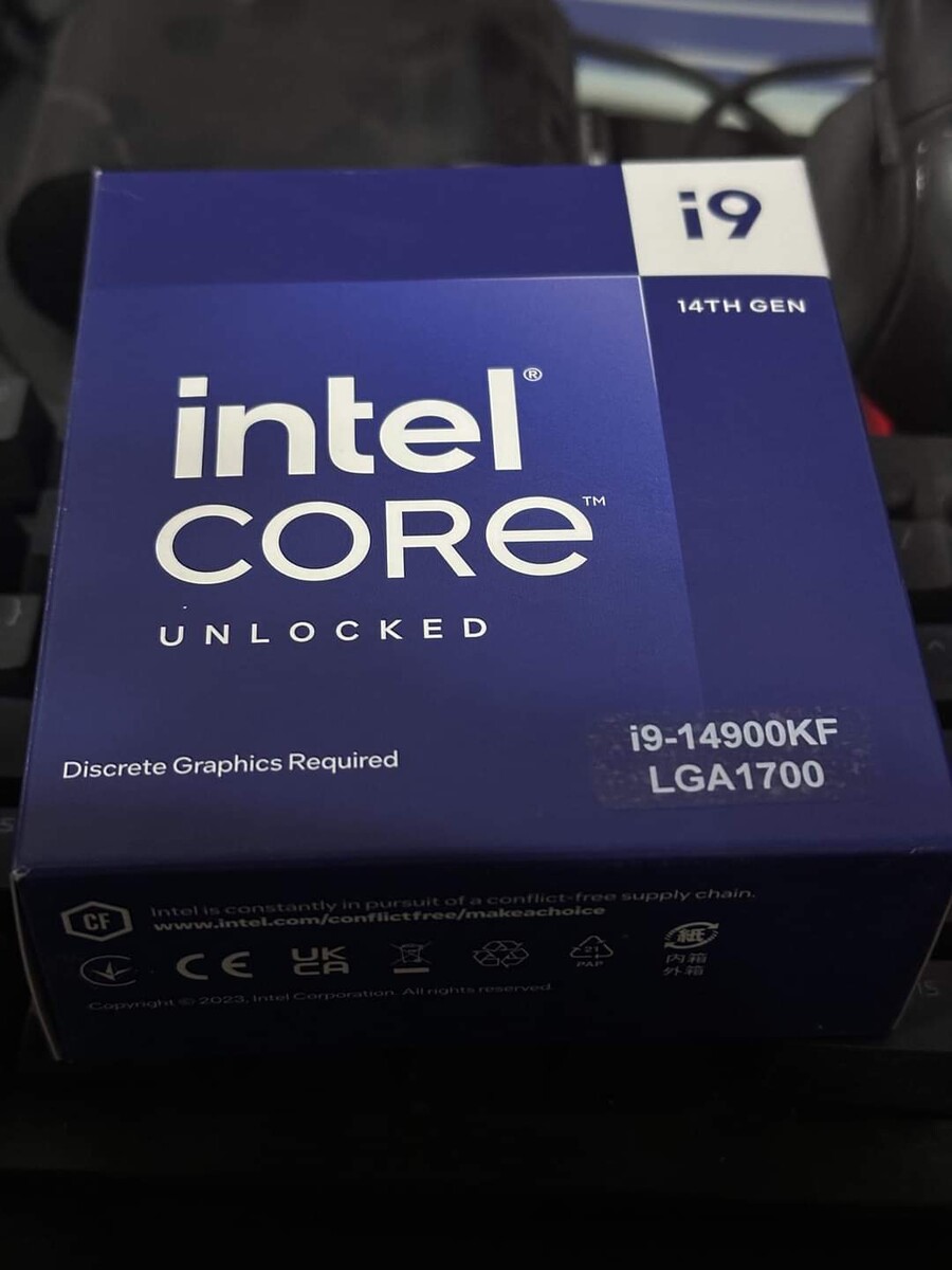 Intel Core i9-14900K and i9-14900KF boxes leak ahead of Raptor