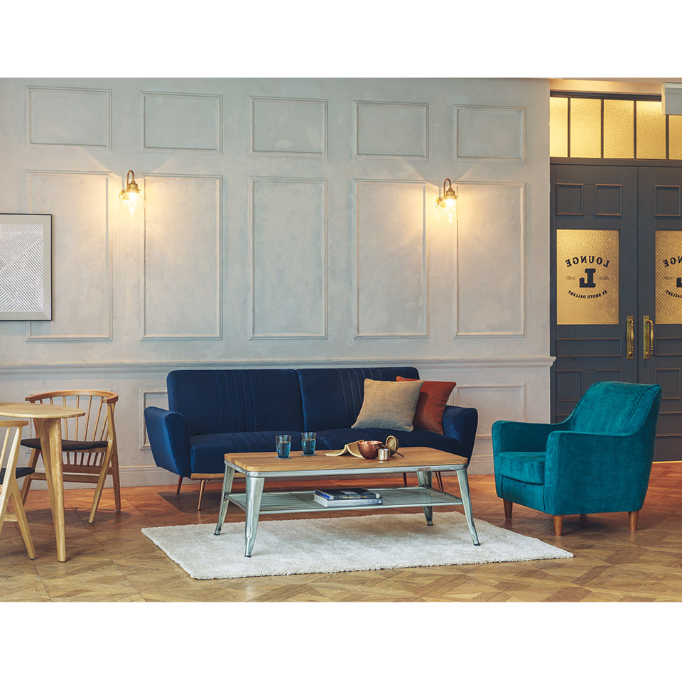 ソファTD1914 1人掛け【送料・開梱設置無料】 66Aブルー 通販