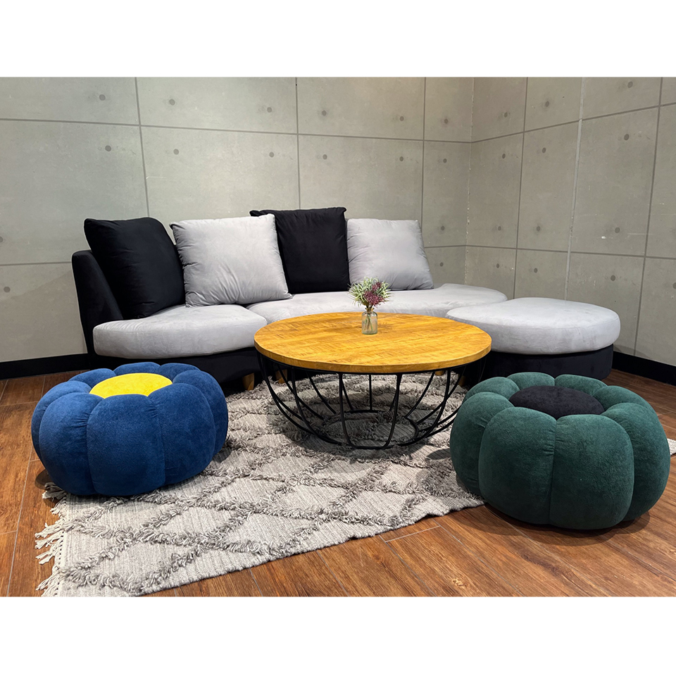 エアクッションソファ イエローとブルーのニ点セットエアクッション